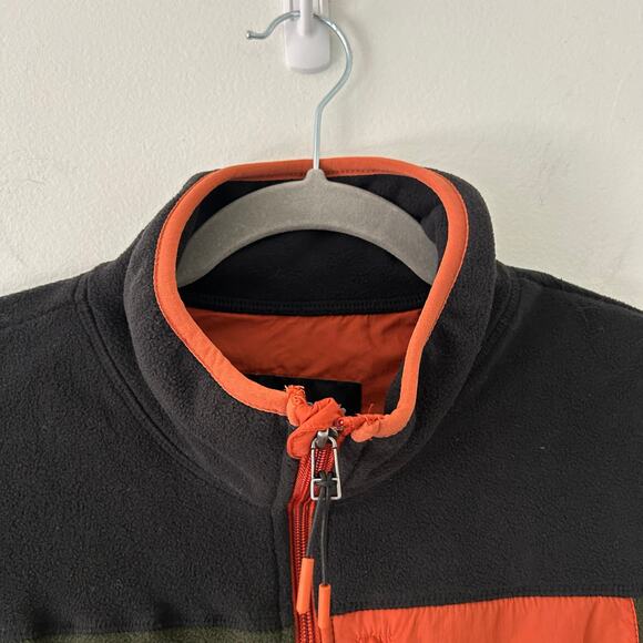 Grays Peak Outdoors Men's Half Zip Fleece Black Evergreen Pullover M Medium New - Picture 2 of 9